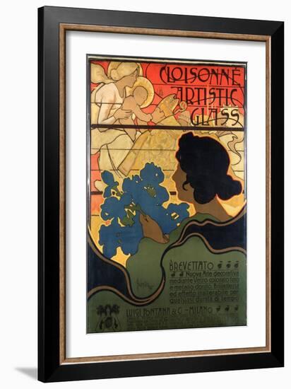 Advertising Poster for Cloisonne Glass, with a Nativity Scene, 1899-Adolfo Hohenstein-Framed Giclee Print