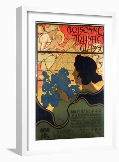 Advertising Poster for Cloisonne Glass, with a Nativity Scene, 1899-Adolfo Hohenstein-Framed Giclee Print