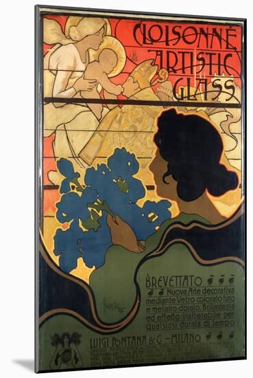 Advertising Poster for Cloisonne Glass, with a Nativity Scene, 1899-Adolfo Hohenstein-Mounted Giclee Print
