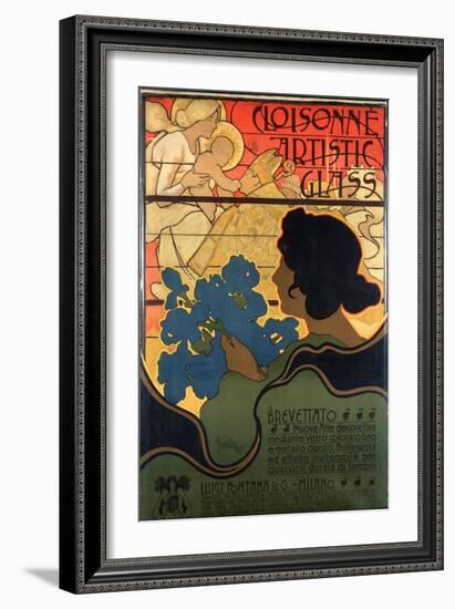 Advertising Poster for Cloisonne Glass, with a Nativity Scene, 1899-Adolfo Hohenstein-Framed Giclee Print