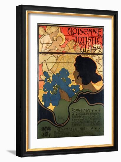 Advertising Poster for Cloisonne Glass, with a Nativity Scene, 1899-Adolfo Hohenstein-Framed Giclee Print