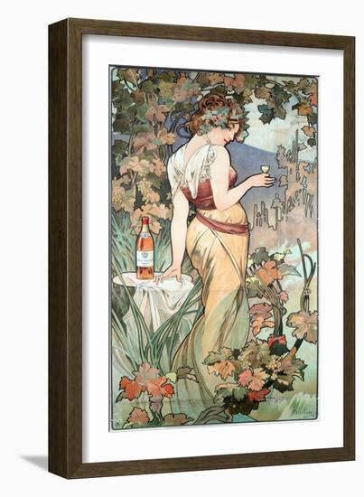 Advertising Poster for Cognac Bisquit, Dubouche, 1899-Alphonse Marie Mucha-Framed Giclee Print