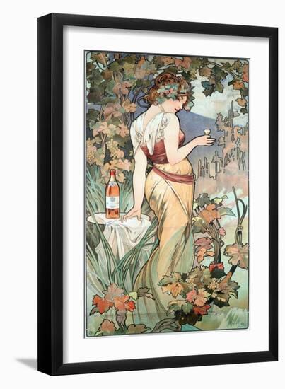 Advertising Poster for Cognac Bisquit, Dubouche, 1899-Alphonse Marie Mucha-Framed Giclee Print
