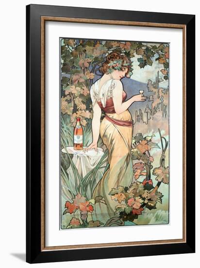 Advertising Poster for Cognac Bisquit, Dubouche, 1899-Alphonse Marie Mucha-Framed Giclee Print