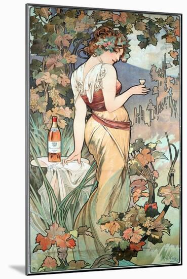 Advertising Poster for Cognac Bisquit, Dubouche, 1899-Alphonse Marie Mucha-Mounted Giclee Print