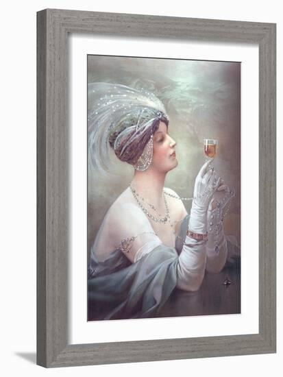 Advertising Poster for 'Cognac Otard'-Louis Lessiex-Framed Art Print