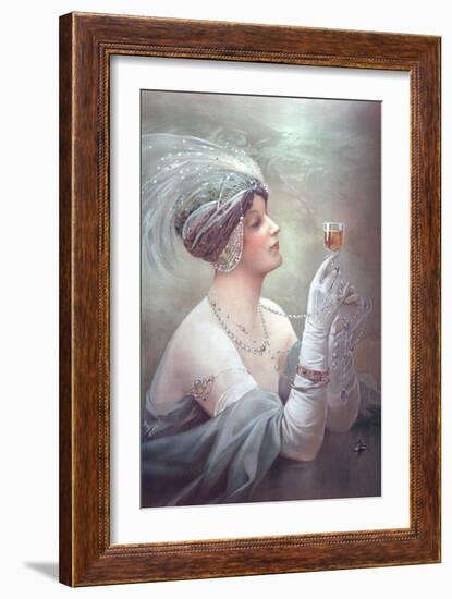 Advertising Poster for 'Cognac Otard'-Louis Lessiex-Framed Art Print