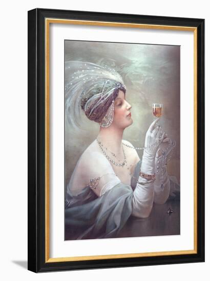 Advertising Poster for 'Cognac Otard'-Louis Lessiex-Framed Art Print