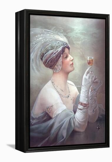 Advertising Poster for 'Cognac Otard'-Louis Lessiex-Framed Stretched Canvas