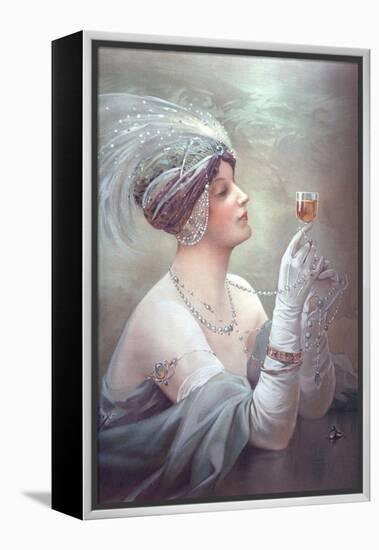 Advertising Poster for 'Cognac Otard'-Louis Lessiex-Framed Stretched Canvas