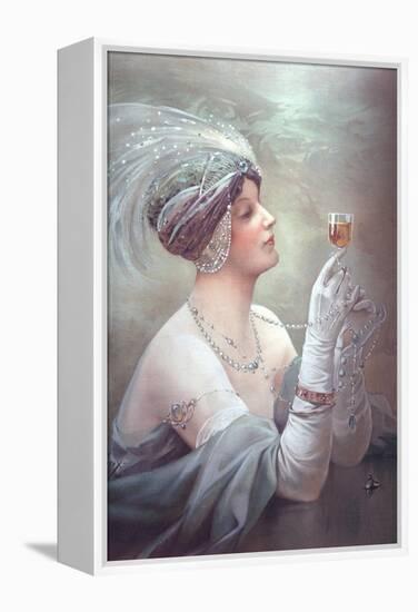 Advertising Poster for 'Cognac Otard'-Louis Lessiex-Framed Stretched Canvas