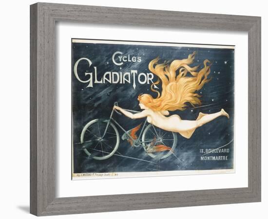 Advertising Poster for Gladiator Bicycles-null-Framed Giclee Print