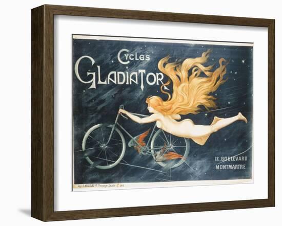 Advertising Poster for Gladiator Bicycles-null-Framed Giclee Print