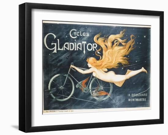 Advertising Poster for Gladiator Bicycles-null-Framed Giclee Print