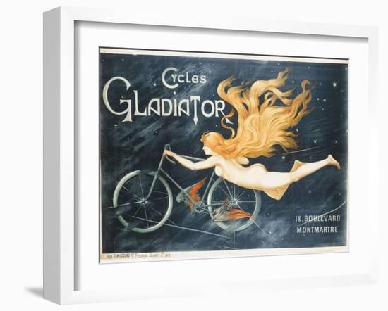 Advertising Poster for Gladiator Bicycles-null-Framed Giclee Print