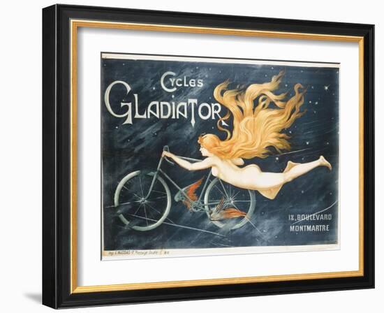 Advertising Poster for Gladiator Bicycles-null-Framed Giclee Print