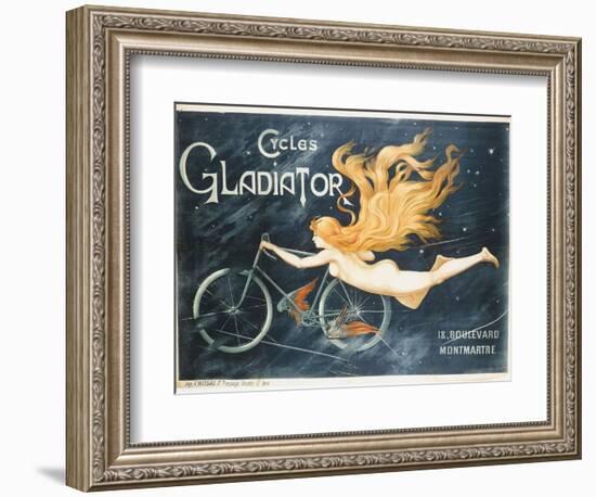 Advertising Poster for Gladiator Bicycles-null-Framed Giclee Print