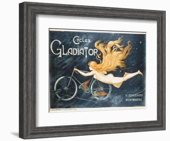 Advertising Poster for Gladiator Bicycles-null-Framed Giclee Print