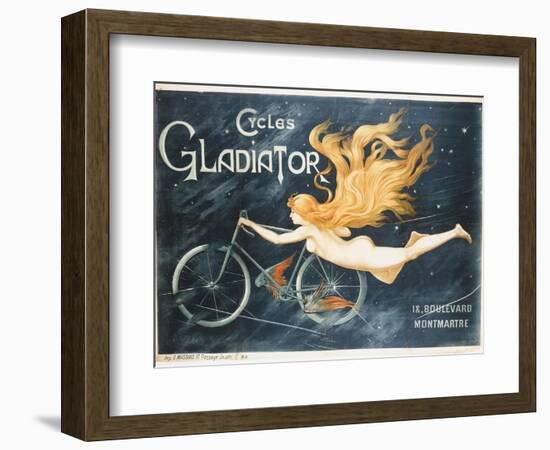 Advertising Poster for Gladiator Bicycles-null-Framed Giclee Print