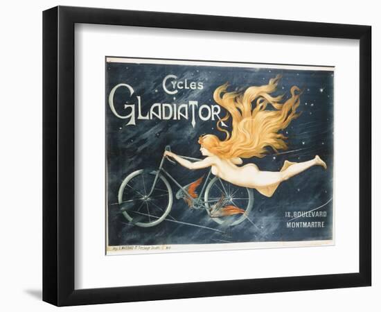 Advertising Poster for Gladiator Bicycles-null-Framed Giclee Print