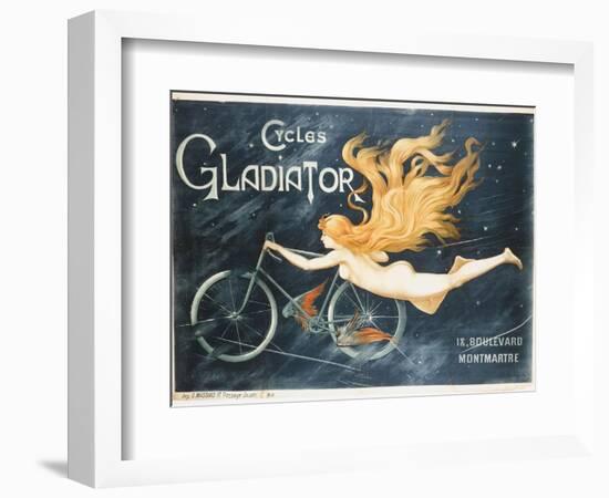 Advertising Poster for Gladiator Bicycles--Framed Giclee Print