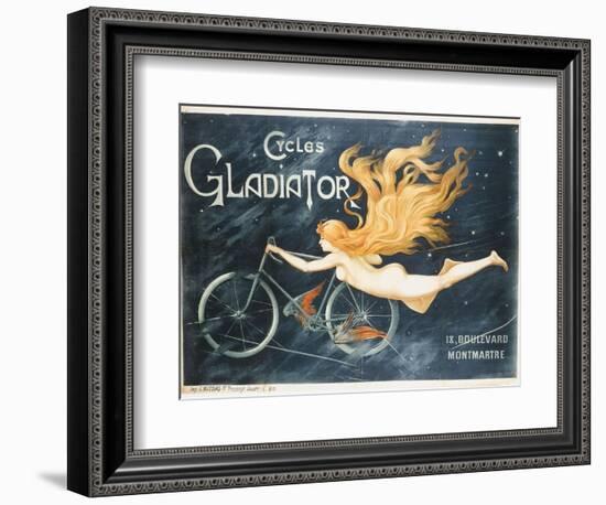 Advertising Poster for Gladiator Bicycles-null-Framed Giclee Print