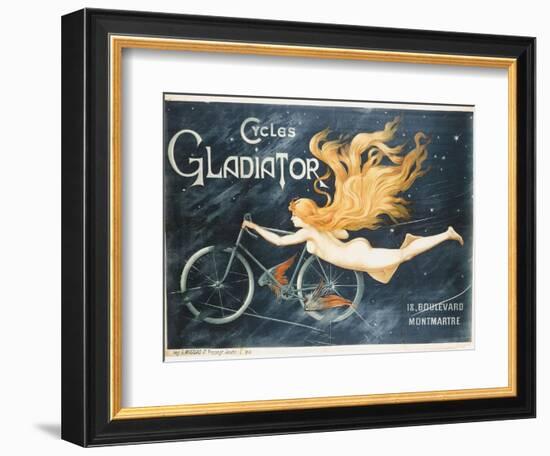 Advertising Poster for Gladiator Bicycles-null-Framed Giclee Print