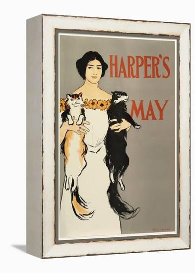 Advertising Poster for Harper's New Monthly Magazine, May 1896, Pub. 1896 (Colour Lithograph)-Edward Penfield-Framed Premier Image Canvas