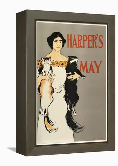 Advertising Poster for Harper's New Monthly Magazine, May 1896, Pub. 1896 (Colour Lithograph)-Edward Penfield-Framed Premier Image Canvas