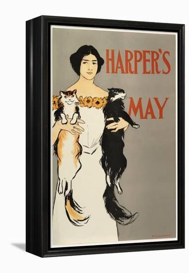 Advertising Poster for Harper's New Monthly Magazine, May 1896, Pub. 1896 (Colour Lithograph)-Edward Penfield-Framed Premier Image Canvas