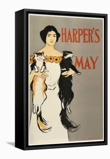 Advertising Poster for Harper's New Monthly Magazine, May 1896, Pub. 1896 (Colour Lithograph)-Edward Penfield-Framed Premier Image Canvas