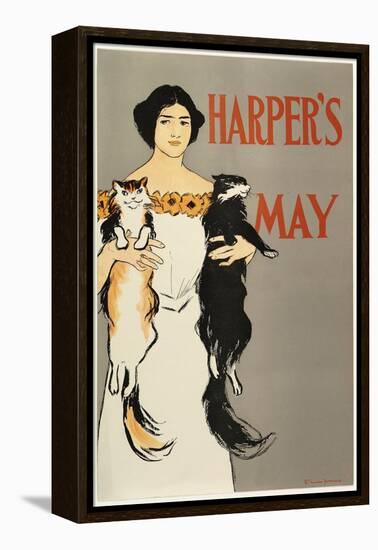 Advertising Poster for Harper's New Monthly Magazine, May 1896, Pub. 1896 (Colour Lithograph)-Edward Penfield-Framed Premier Image Canvas