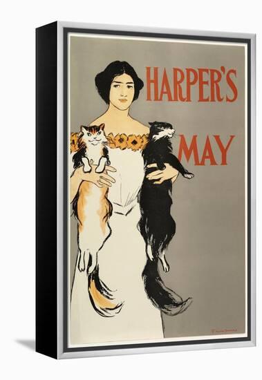 Advertising Poster for Harper's New Monthly Magazine, May 1896, Pub. 1896 (Colour Lithograph)-Edward Penfield-Framed Premier Image Canvas