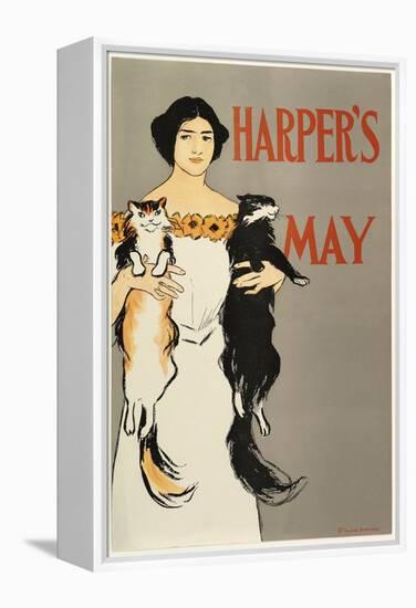 Advertising Poster for Harper's New Monthly Magazine, May 1896, Pub. 1896 (Colour Lithograph)-Edward Penfield-Framed Premier Image Canvas