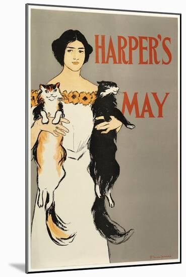 Advertising Poster for Harper's New Monthly Magazine, May 1896, Pub. 1896 (Colour Lithograph)-Edward Penfield-Mounted Giclee Print