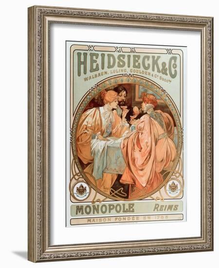 Advertising Poster for Heidsieck Champagne Company (Lithography, 1901)-Alphonse Marie Mucha-Framed Giclee Print