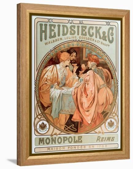 Advertising Poster for Heidsieck Champagne Company (Lithography, 1901)-Alphonse Marie Mucha-Framed Premier Image Canvas