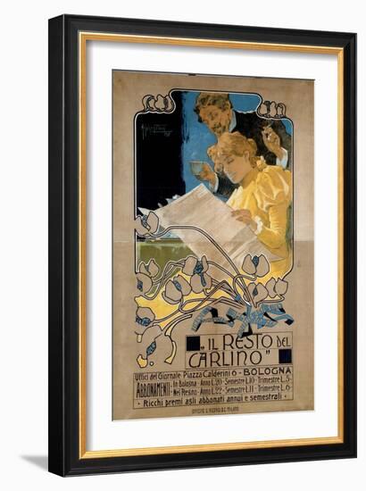 Advertising Poster for “Il Resto Del Carlino”, 1898-Adolfo Hohenstein-Framed Giclee Print