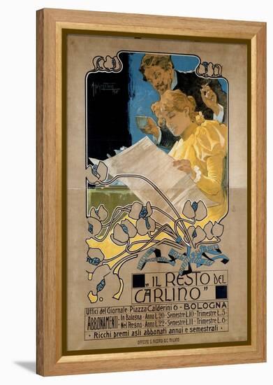 Advertising Poster for “Il Resto Del Carlino”, 1898-Adolfo Hohenstein-Framed Premier Image Canvas
