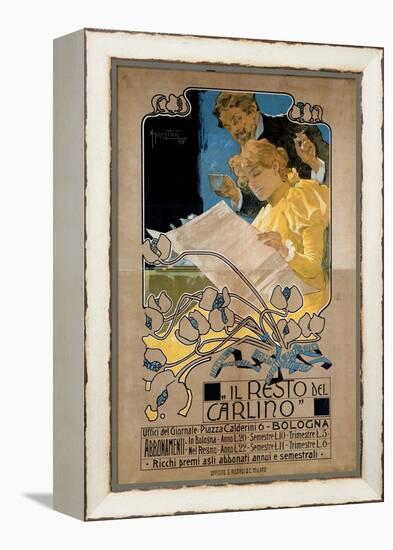 Advertising Poster for “Il Resto Del Carlino”, 1898-Adolfo Hohenstein-Framed Premier Image Canvas