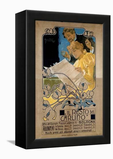 Advertising Poster for “Il Resto Del Carlino”, 1898-Adolfo Hohenstein-Framed Premier Image Canvas