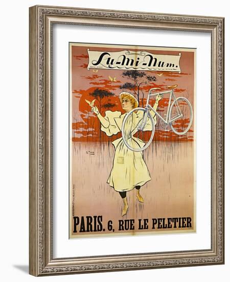 Advertising Poster for Lu-Mi-Num Bicycles-Ch. Tichon-Framed Giclee Print