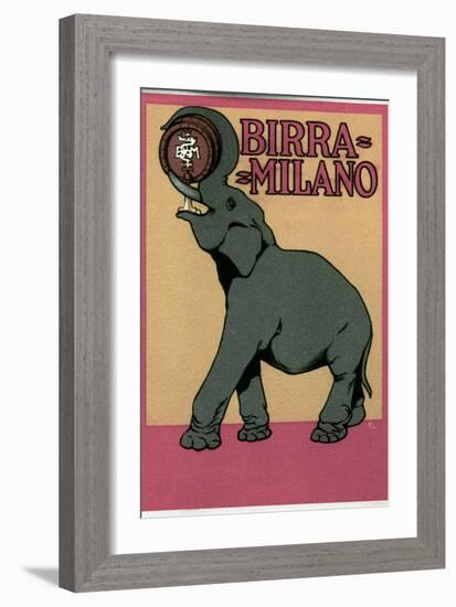 Advertising poster for Milano beer illustrated by Franz Laskoff (1869-1921)-Franz Laskoff-Framed Giclee Print