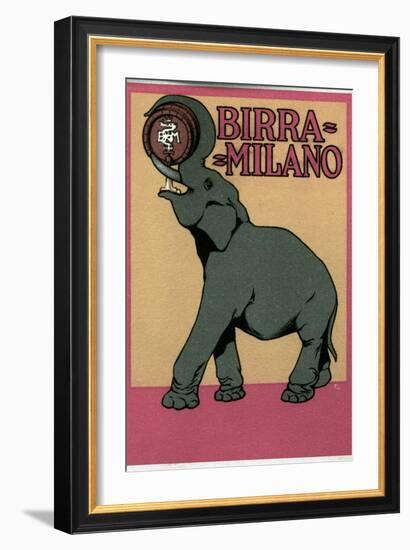 Advertising poster for Milano beer illustrated by Franz Laskoff (1869-1921)-Franz Laskoff-Framed Giclee Print
