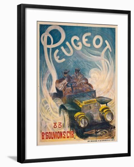 Advertising Poster for Peugeot, 1904-G. De Burggrill-Framed Giclee Print