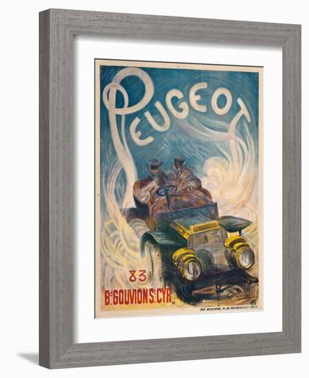 Advertising Poster for Peugeot, 1904-G. De Burggrill-Framed Giclee Print