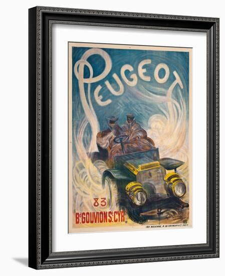 Advertising Poster for Peugeot, 1904-G. De Burggrill-Framed Giclee Print