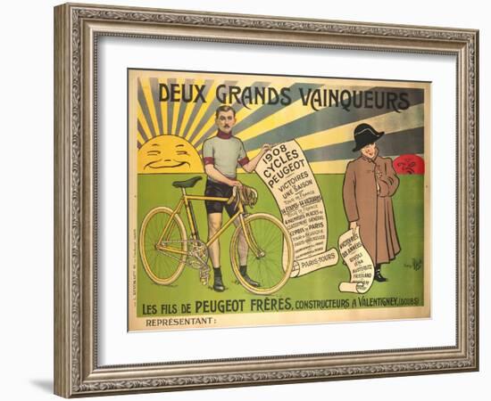 Advertising Poster for Peugeot Freres Bicycles-Mich-Framed Giclee Print