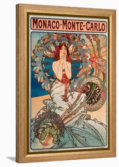 Advertising Poster for Railway Lines Monaco-Monte Carlo, 1897-Alphonse Marie Mucha-Framed Premier Image Canvas