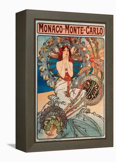 Advertising Poster for Railway Lines Monaco-Monte Carlo, 1897-Alphonse Marie Mucha-Framed Premier Image Canvas